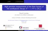 High precision measurement of the form factors of the ...menu2013.roma2.infn.it/talks/wednesday_meson_spectroscopy_6/2-… · Kl3 Form Factor Analysis High precision measurement of
