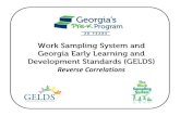 Work Sampling P4 (5th Edition) Domain: Personal and Social ......Work Sampling/Georgia Early Learning and Development Standards (GELDS) Reverse Correlations Bright from the Start 2013