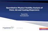 Quantitative Physical Stability Analysis of Paint, Ink and ...Pascal Bru Formulaction • New paint, ink, and coating formulations rely on the formulator to provide optimal properties