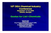 10 DEA Chemical Industry DEA Chemical Industry Conference · 2013. 7. 8. · NPRM: Registration Requirements for Importers and Manufacturers of Prescription Drug Products Containing