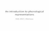 An introduction to phonological representations · 2017. 8. 1. · works on the nature of phonological representations 24 . The representation - computation dichotomy in Generetive