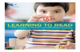 LEARNING TO READ - BUILD Initiative · Leila Feister and Will Fay also contributed their editing talents. ... of school are more likely than their peers to be involved in juvenile
