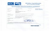 IECEx TUN 14 · IECEx TUN 14.0040X 2018-03-28 IECEx Certificate of Conformity Issue No.: 2 Page 4 of 4 DETAILS OF CERTIFICATE CHANGES (for issues 1 and above): Issue 2 new version