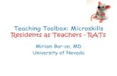 Teaching Toolbox: Microskills...Learning Objectives Understand the theory behind the “One Minute Preceptor – OMP” infrastructure for teaching students Know the 5-7 microskills