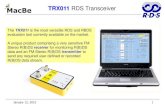 TRX011 RDS Transceivertrx011.com/download/bestanden/TRX011_show.pdf · TRX011 RDS Transceiver The TRX011 is the most versatile RDS and RBDS evaluation tool currently available on