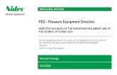 PED - Pressure Equipment Directive · 2020. 4. 28. · PED REQUIREMENT SUMMARY Embraco reciprocating compressors are in Category l, except NJX for R290 (Category ll) Source: Elaborated