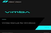 Vimba Manual for Windows...Features (AncillaryData contents) Features (camera se!ngs) Features (interface card se!ngs) System (represents the API) Camera (physical camera) Interface