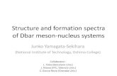 Structure and formation spectra of Dbar meson-nucleus systemsapollo.lns.tohoku.ac.jp/workshop/c013/slides/ELPH-YAMAGATA.pdf · Tolos, Garcia-Recio, J. Nieves, PRC80(09)065202 Garcia-Recio,