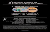 Agenda: Feb. 12, 2015 CPE Meetingcpe.ky.gov/aboutus/records/cpe_meetings/agenda-2015-02-12.pdfFeb 12, 2015  · AGENDA Council on Postsecondary Education Thursday, February 12, 2015