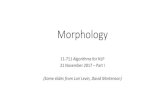 Morphologytbergkir/11711fa17/morphology-F...•Affixes(prefixes, suffixes, infixes, and circumfixes). Morphemes that are added to a base (a root or stem) to perform either derivational