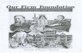 Our Firm Foundation 1986.pdfOur Firm Foundation The 7th Day Sabbath Immutable Law of God Non-ImmortalityoftheSoul Three Angels' Messages The Sanctuary Vol. 1, No.7 May 1986 Special