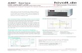 Ultra High Speed HV Amplifier AMP Series - hivolt.de · 2017. 1. 25. · AMP series is an ultra high speed high voltage amplifier. It realizedasfastas700V / µsevenwithload,andapproximately