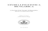 STUDIA LINGUISTICA HUNGARICAreal-j.mtak.hu/2675/2/SLH_2014.pdf · 2015. 4. 9. · Studia Linguistica Hungarica (Former Annales Sectio Linguistica) A Journal of the Faculty of Humanities,