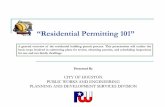 “Residential Permitting 101”...- Uncovered detached decks under 30 inches Although a permit is not required for cabinets, replacement of plumbing or electrical fixtures require