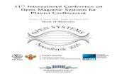 11th International Conference on Open Magnetic Systems for Plasma Conﬁnement · 2016. 7. 21. · 11th International Conference on Open Magnetic Systems for Plasma Conﬁnement Monday