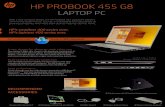 HP PROBOOK 455 G8...HP ProBook 455 G8 Laptop PC Processor Next generation AMD Ryzen processors Display 15.6” diagonal FHD (1920 x 1080) Anti-glare with HP Sure View Gen3 integrated