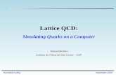 Lattice QCD · 2016. 1. 18. · Lattice QCD simulations Due to the great complexity of the interac-tion and to the large number of degrees of freedom, the simulations described require