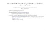 Voluntary Product Accessibility Template (VPAT) 2 · 1 Voluntary Product Accessibility Template (VPAT) ® 2.3 Google Slides Accessibility Conformance Report VPAT® 2.3 Version 1.0