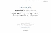 KODO Controller DSLR Imaging Control & Autoguider Manual...[Quit] Stop autoguiding and return to the main Kodo menu. Setting Guide Parameters [Parameter] The parameter setup screen