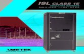 ISL CLASS 1E - solidstatecontrolsinc.com · ISL – CLASS 1E Single Phase Isolimiter 7.5 kVA - 100 kVA The ISL Series Ferroresonant regulating transformers are housed in a single