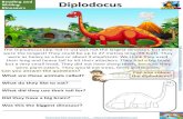 Making English Fun - The Diplodocus (dip-lod-ic-us) was not ......The Diplodocus (dip-lod-ic-us) was not the largest dinosaur, but they were the longest! They could be up to 27 metres