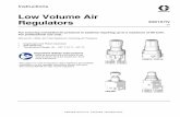Low Volume Air Regulators - Graco · 2020. 12. 13. · Model 109075 Model 224512 Model 224024 Model 110147 Ref. Part Description Qty. 1 110234 3/8 in. AIR REGULATOR 1 2 100721 PLUG,