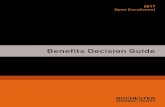 Benefits Decision Guide · 2016. 10. 31. · Welcome to Open Enrollment Open Enrollment Period Monday, November 7 – Friday, November 18, 2016 Rochester Regional Health is committed