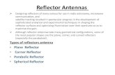Reflector Antennas - BU Engineering/833...Parabolic reflector antenna • A parabolic antenna is antenna that uses a parabolic reflector, a curved surface with the cross-sectional