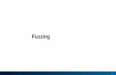 Fuzzing · 2020. 5. 8. · Fuzzing. 3 A program which generates new “random” inputs, and feeds it to the target program. Mutation-based: Modify existing test samples Shuffle,