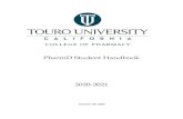 College of Pharmacy - PharmD Student Handbookcop.tu.edu/studentresources/COP_handbook.pdfPharmacy Curriculum Outcomes Assessment (PCOA) exam _____ 61 Remediation of the PCOA exam_____