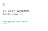 ISO 20022 Programme TEMPLATE - Swift · • SWIFT publishes this reference document to support customers in planning and budgeting for 2021 (and 2022) based on the updated ISO 20022