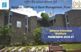 National Institute of Bank Management, Punepgdm.nibmindia.org/admin/fckImages/Summer Internship...ABO UT NIBM National Institute of Bank M anagem ent (NIBM ) was established in 1969