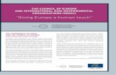 THE COUNCIL OF EUROPE brIef baCkGround a reCoGnIsed … · 2013. 11. 30. · almost 400 INGOs holding participatory status with the Council of Europe. Operating continent-wide, bringing