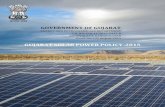 GOVERNMENT OF GUJARAT - solartiger.in POLICY.pdfGUJARAT SOLAR POWER POLICY‐2015 3 1 PREAMBLE 1.1 The State of Gujarat (the “State”)intends to increase the share of renewable