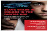 SLAVE TRADE IN MINORS IN THE DIGITAL AGEc-fam.org/wp-content/uploads/Trafficking-in-Digital-Age-flyer-9.1.pdf · Mary Mazzio will be present for Q&A. SLAVE TRADE IN MINORS IN THE