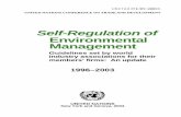 Self-Regulation of Environmental Management · 2020. 9. 4. · Self-Regulation of Environmental Management: iv. Acknowledgements. This booklet was prepared by Riva Krut, in cooperation