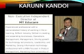 Karun Kandoi - Non- Executive Independent Director at MT Educare