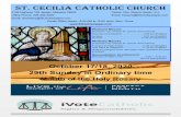 St. Cecilia Catholic Church · 11:30 am Liturgy: Bl. Diego Luis de San Vitores & St. Pedro Calungsod—Red Readings: 475 to the initial meeting. There is a six Intentions: Barbara