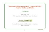 Hausdorff Distance under Translation for Points, Disks, and Ballsdimacs.rutgers.edu/Workshops/GeomOpt/slides/Wang.pdf · 2003. 5. 20. · Hausdorff Distance under Translation for