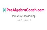 Inductive Reasoning - PreAlgebraCoach.com...2017/05/01  · Inductive Reasoning Inductive reasoning is a type of reasoning in which you look at a pattern and then make some type of