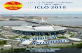 ICLO 2018 - Laser Optics · 2018. 6. 3. · oscillons • Vortex solitons and optical angular momentum • Supercontinuum and frequency comb generation • Nonlinear nanophotonics
