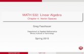 MATH 532: Linear Algebrafass/Notes532_Ch4Print.pdf · 2015. 2. 18. · After all, linear algebra is pretty much the workhorse of modern applied mathematics. Moreover, many concepts