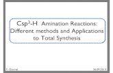 Csp3-H AminationReactions: Differentmethodsand Applications to Total Synthesisrenaud.dcb.unibe.ch/topic-review/topic-review-2013/tr... · 2019. 11. 21. · to Total Synthesis F. Giornal