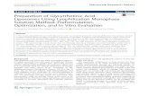 Preparation of Glycyrrhetinic Acid Liposomes Using ......Preparation of Liposomes Using Lyophilization Monophase Solution Method GA, SPC, and cholesterol was dissolved in TBA at 45