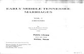 Early Middle Tennessee Marriages, Vol. 1, Grooms · 2011. 8. 9. · EARLY MIDDLE TENNESSEE MARRIAGES VOL. 1 GROOMS Byron & Barbara Sistler Nashville, Tennessee 1988 Public Libram