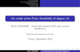 On nodal prime Fano threefolds of degree 10debarre/Trento.pdfVerra threefolds Period maps The fourfold W Oand the threefold XO in P 6 The double etale cover ˇ: e 6! 6 A (birational)