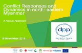 Conflict Responses and Dynamics in north- eastern Myanmar...•Fighting between EAGs •Land grabs •Drugs •Forced labor/recruitment and detention •Local governments (in some