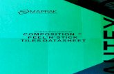 AUTEX PEEL N STICK TILES DATASHEET - Maprak · 2019. 10. 24. · EN13501-1:2007: Classiﬁ cation: B - s1, d0 Install as per Autex recommendations. If Composition® Peel’n’Stick