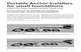 Portable Anchor Installers for small foundations · 2020. 11. 17. · 6 Catalog No. T303-0166 Description Bolt circle adapter with one 1/ 2" x 51/ 4" bolt circle and one 5/ 8" x 75