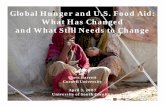 Global Hunger and U.S. Food Aid: Wh H Ch dWhat Has Changed …barrett.dyson.cornell.edu/presentations/Barrett_Hunger... · 2015. 7. 15. · 1. Recasting Food Aid In Support of MDG